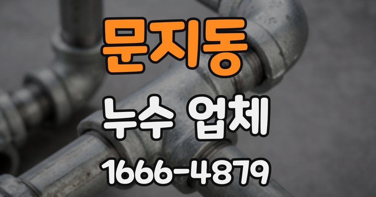 문지동 누수 업체