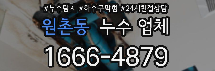 원촌동 누수 업체