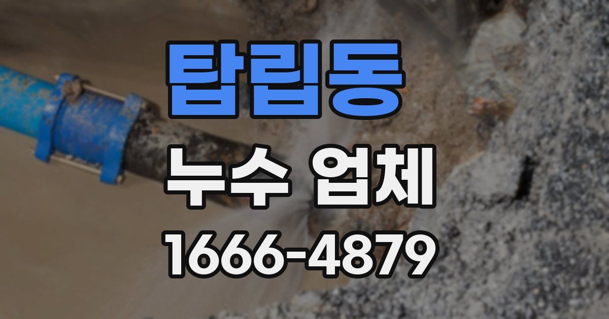 탑립동 누수 업체