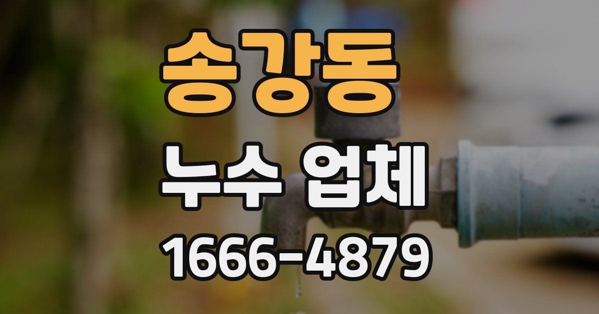 송강동 누수 업체