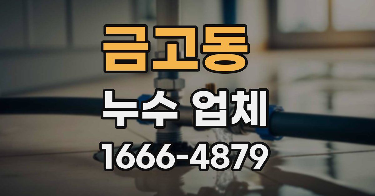 금고동 누수 업체