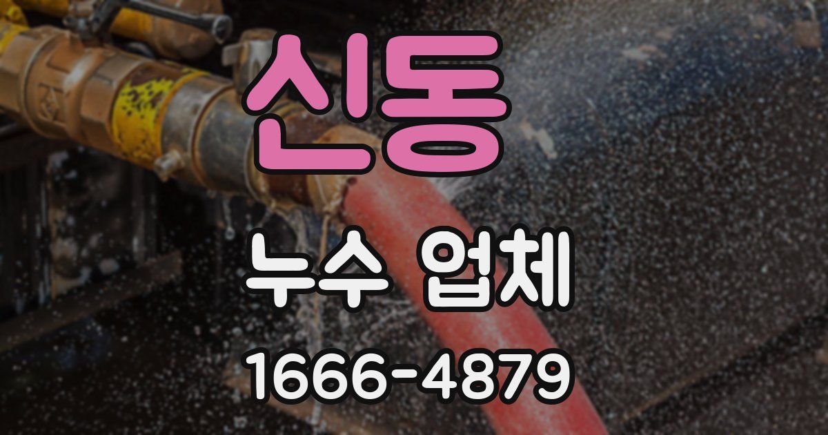 신동 누수 업체