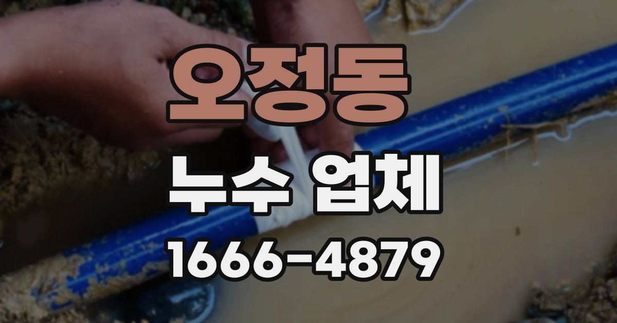 오정동 누수 업체