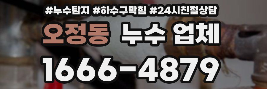 오정동 누수 업체