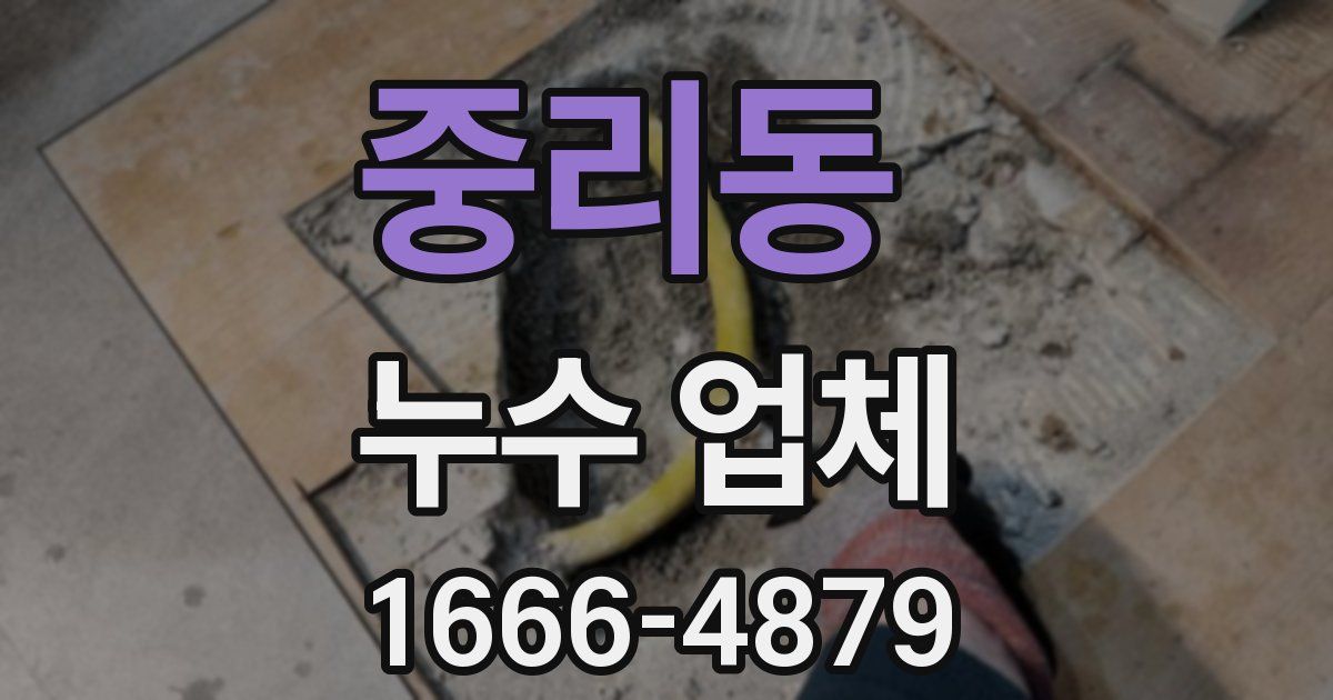 중리동 누수 업체