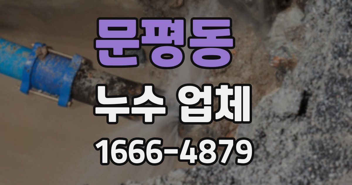 문평동 누수 업체