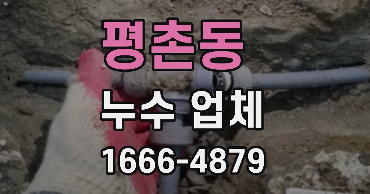 평촌동 누수 업체