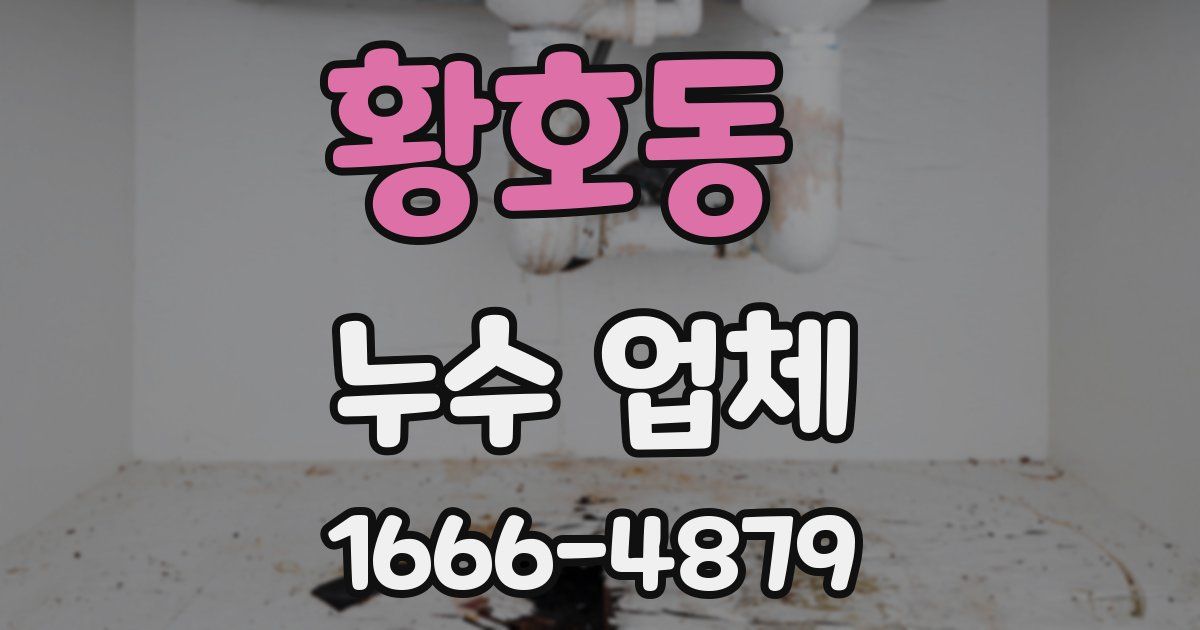 황호동 누수 업체
