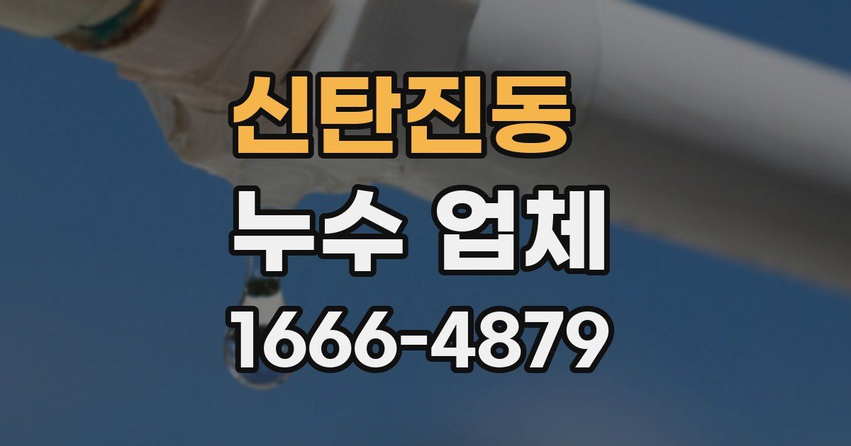 신탄진동 누수 업체
