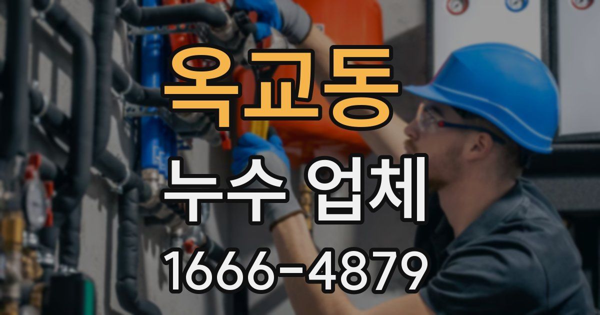 옥교동 누수 업체