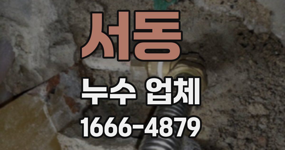 서동 누수 업체