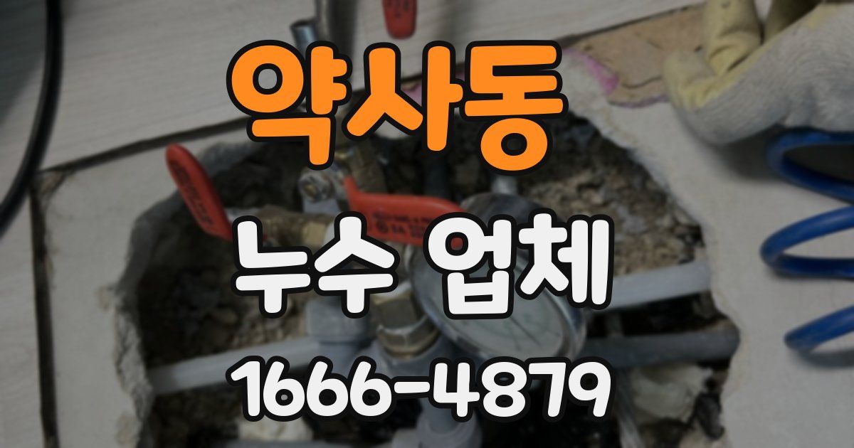 약사동 누수 업체