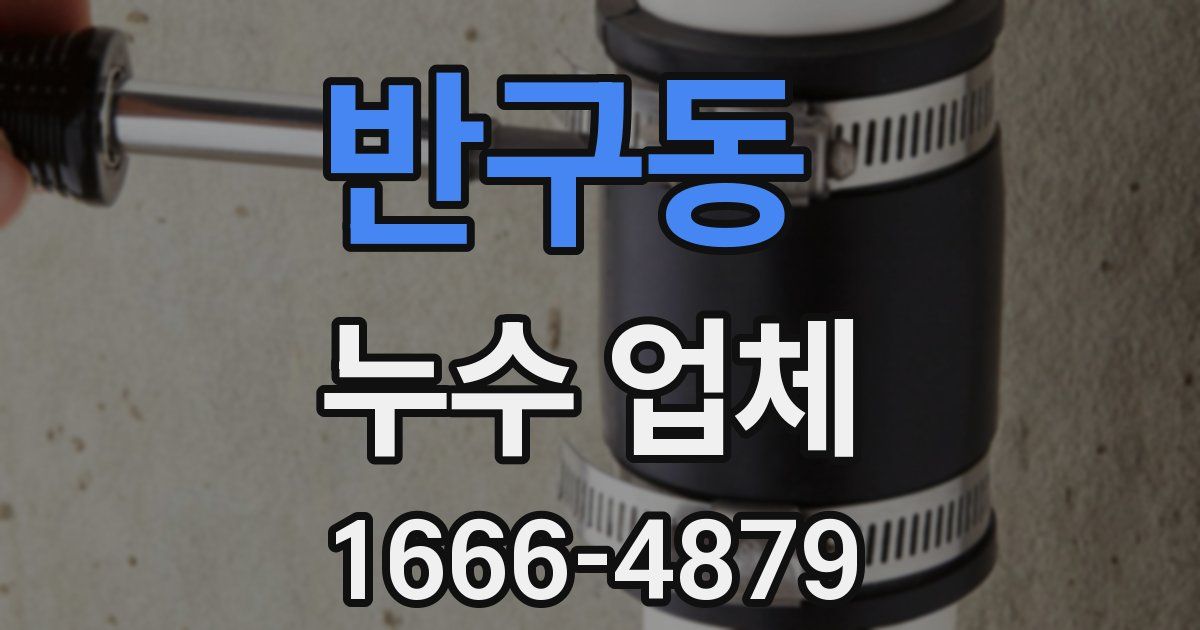 반구동 누수 업체