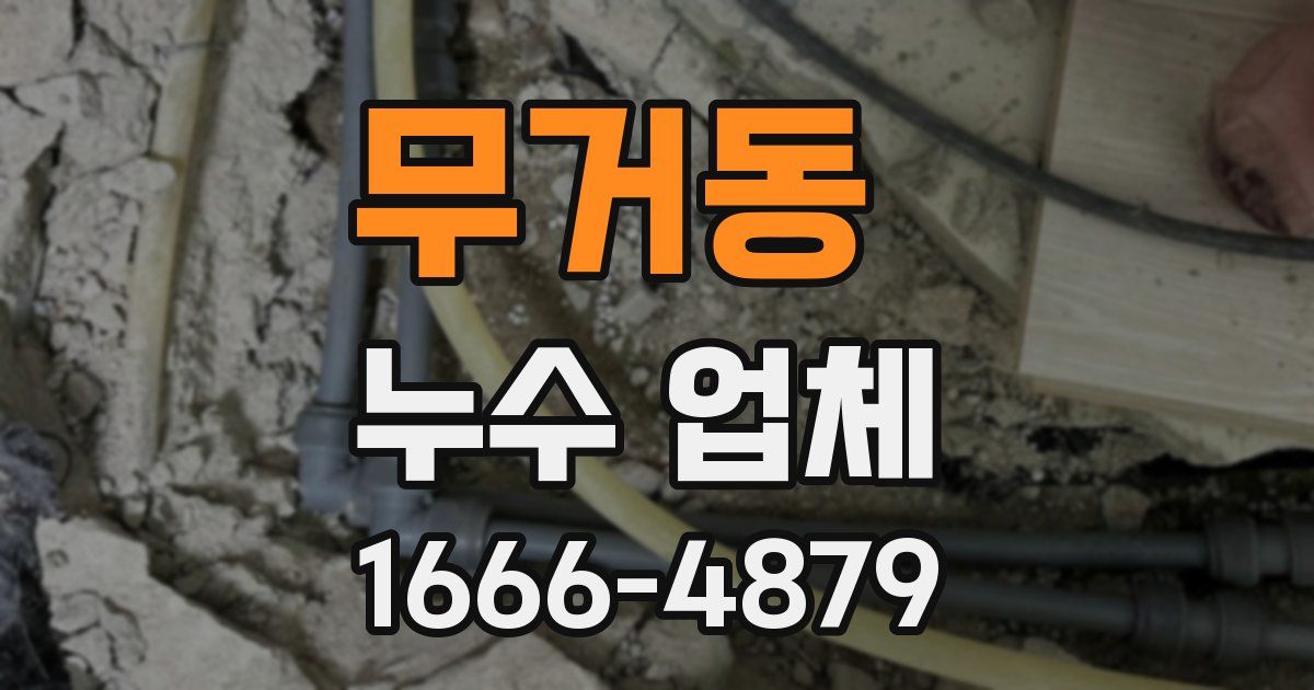 무거동 누수 업체