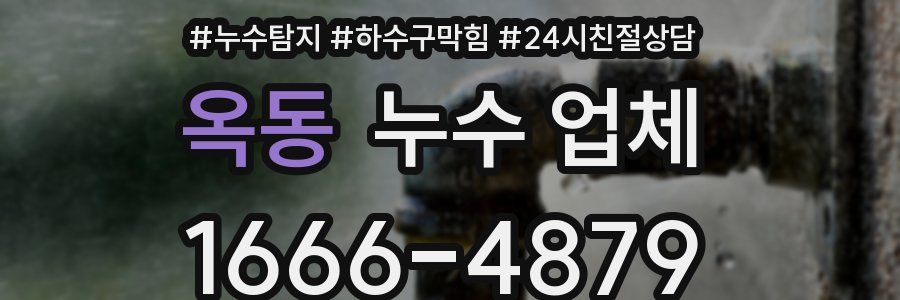 옥동 누수 업체