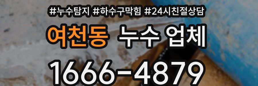 여천동 누수 업체