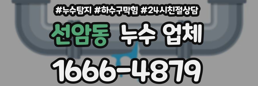 선암동 누수 업체