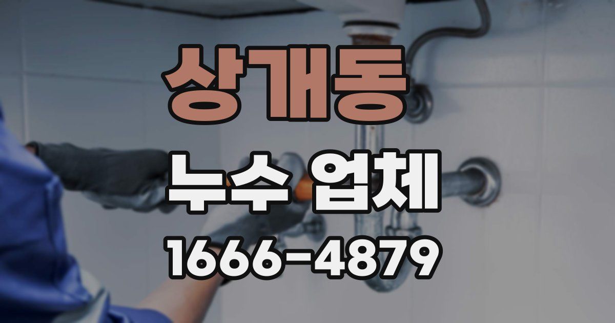 상개동 누수 업체