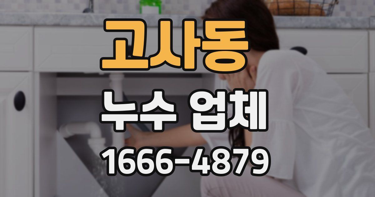 고사동 누수 업체