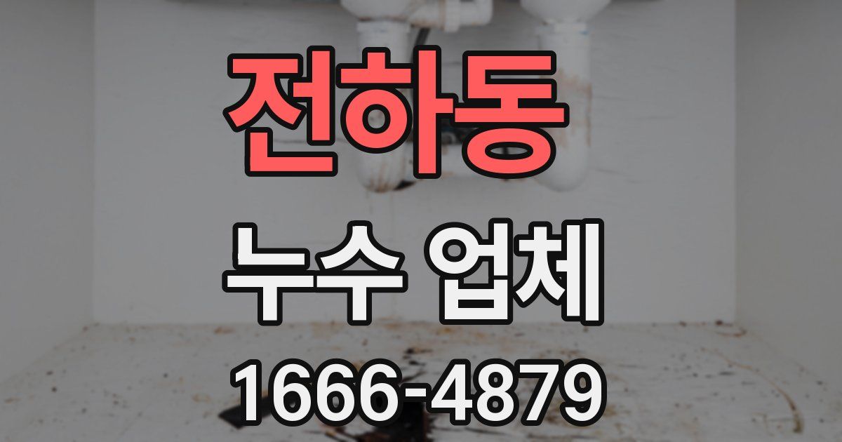 전하동 누수 업체