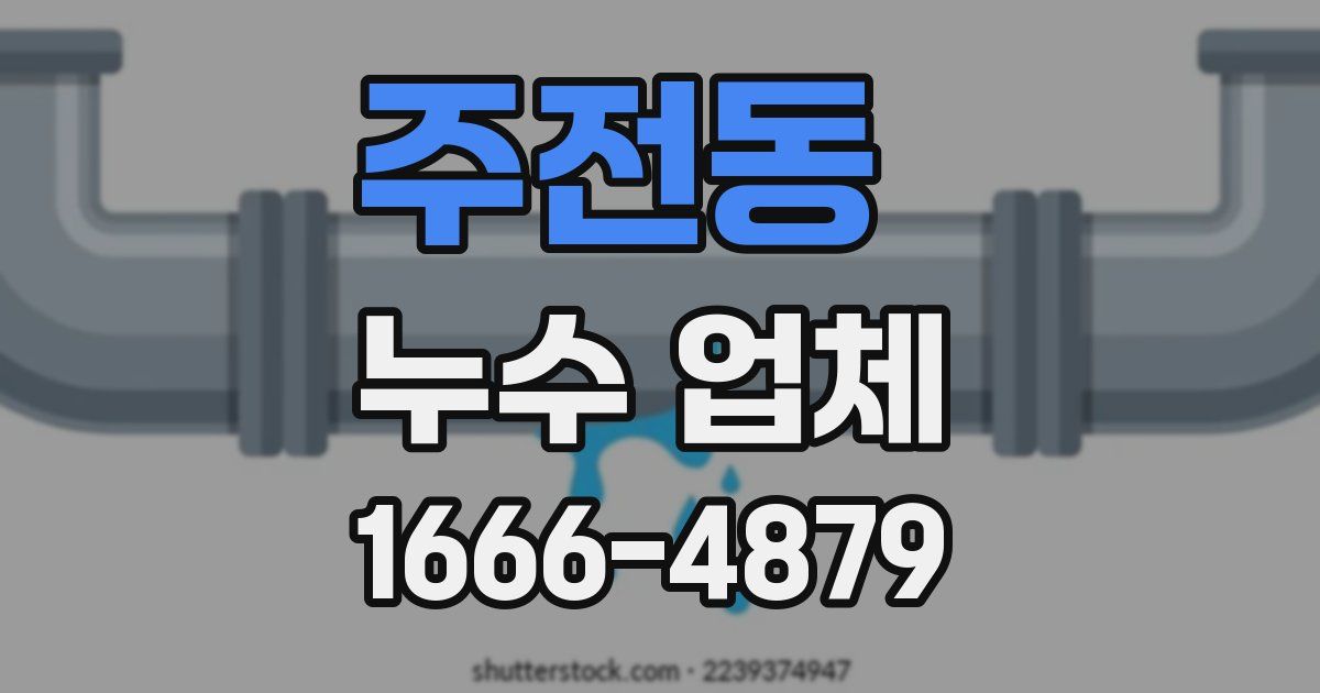 주전동 누수 업체
