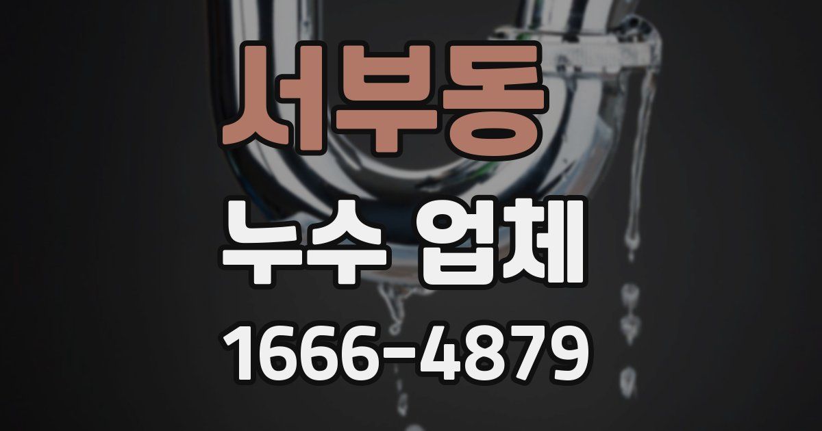 서부동 누수 업체