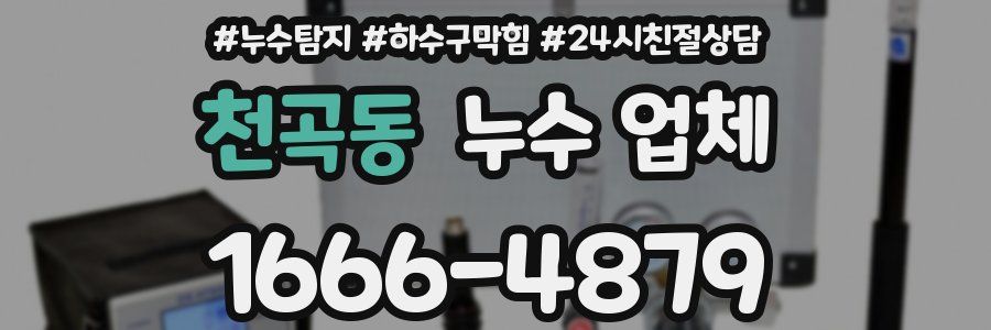 천곡동 누수 업체