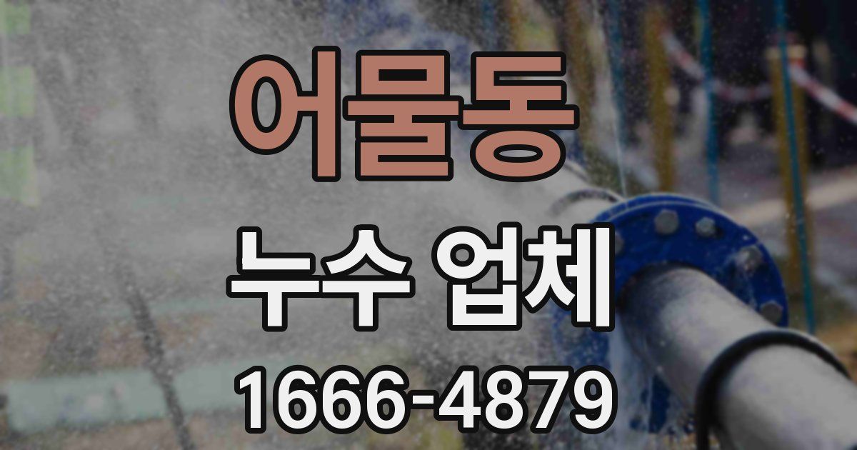 어물동 누수 업체