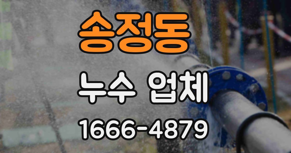 송정동 누수 업체