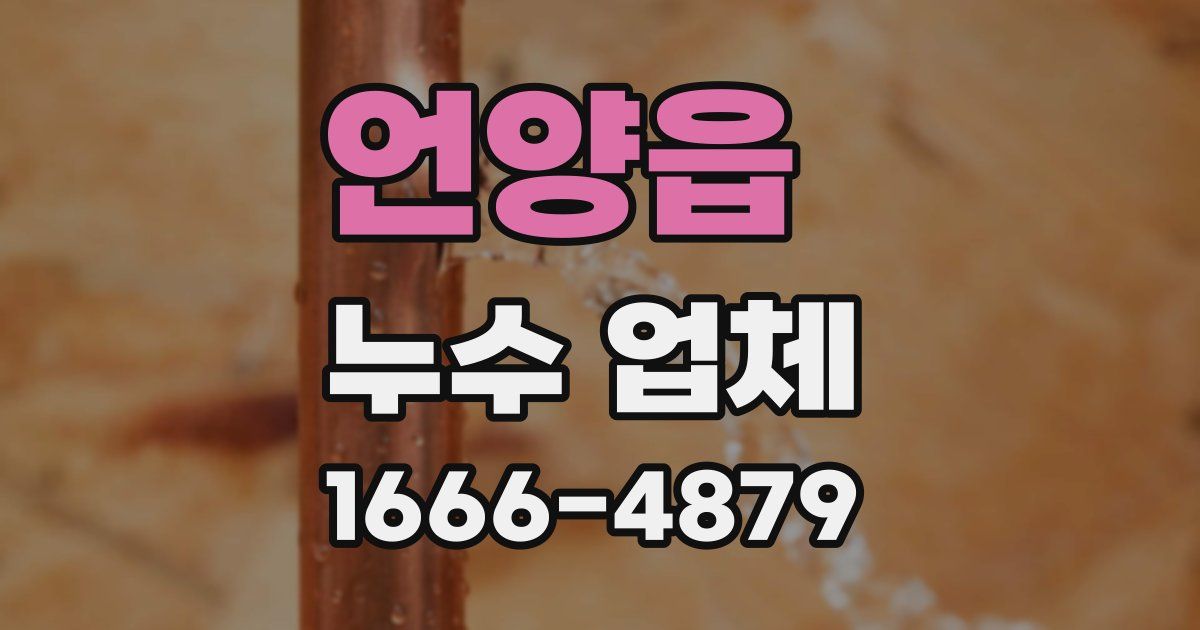 언양읍 누수 업체