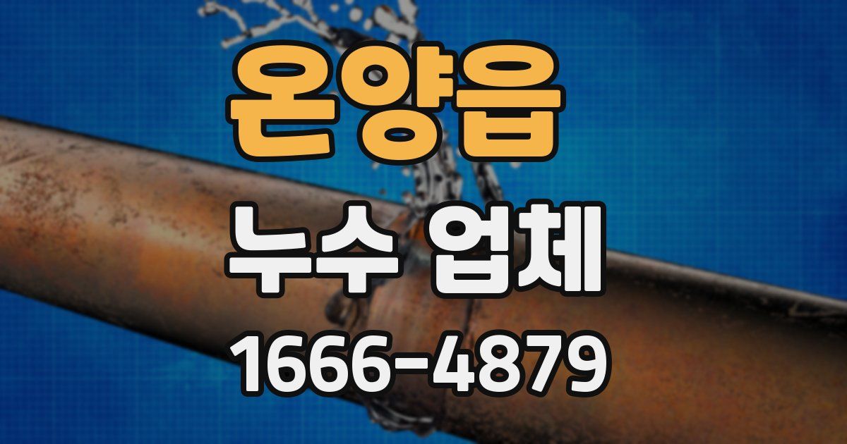 온양읍 누수 업체