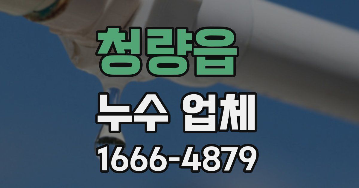 청량읍 누수 업체