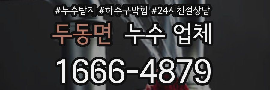 두동면 누수 업체