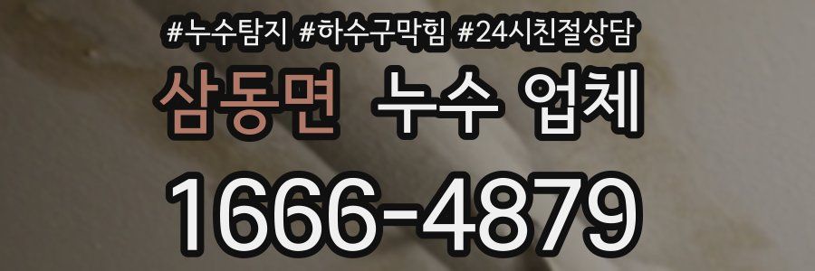 삼동면 누수 업체