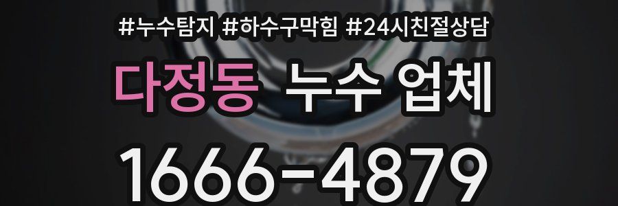 다정동 누수 업체