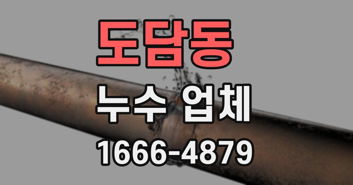 도담동 누수 업체