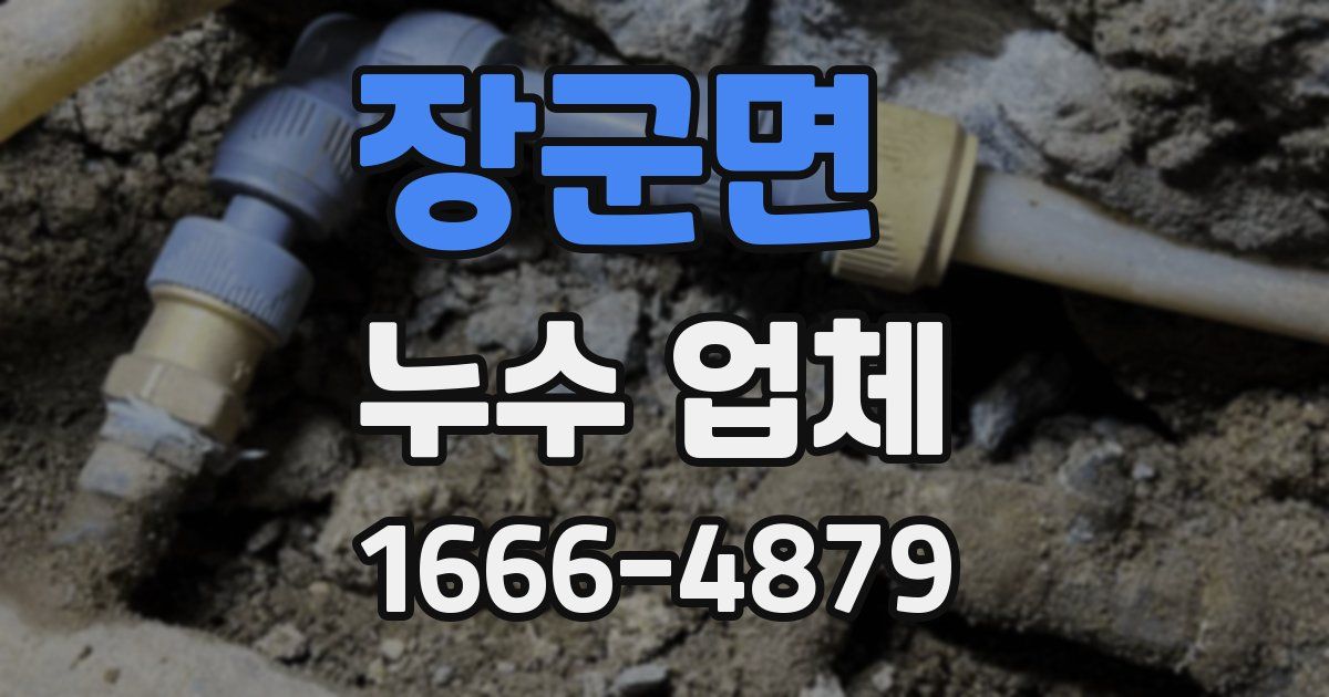 장군면 누수 업체