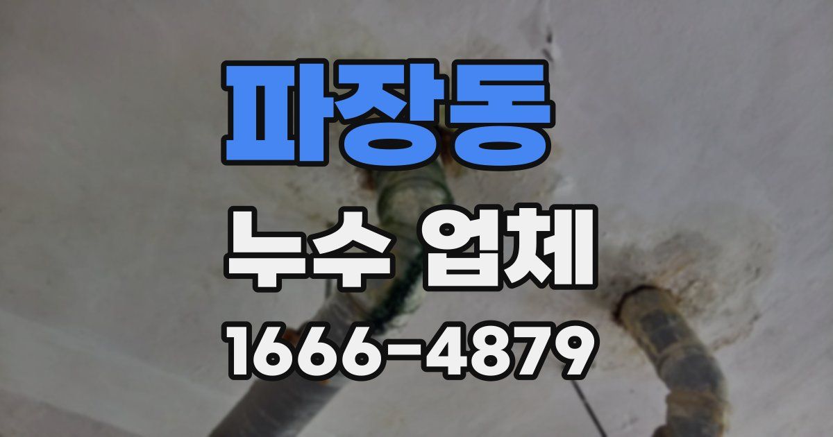 파장동 누수 업체
