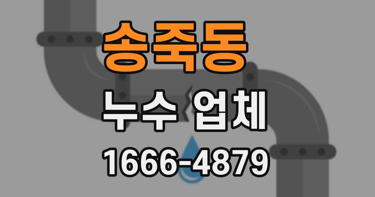 송죽동 누수 업체