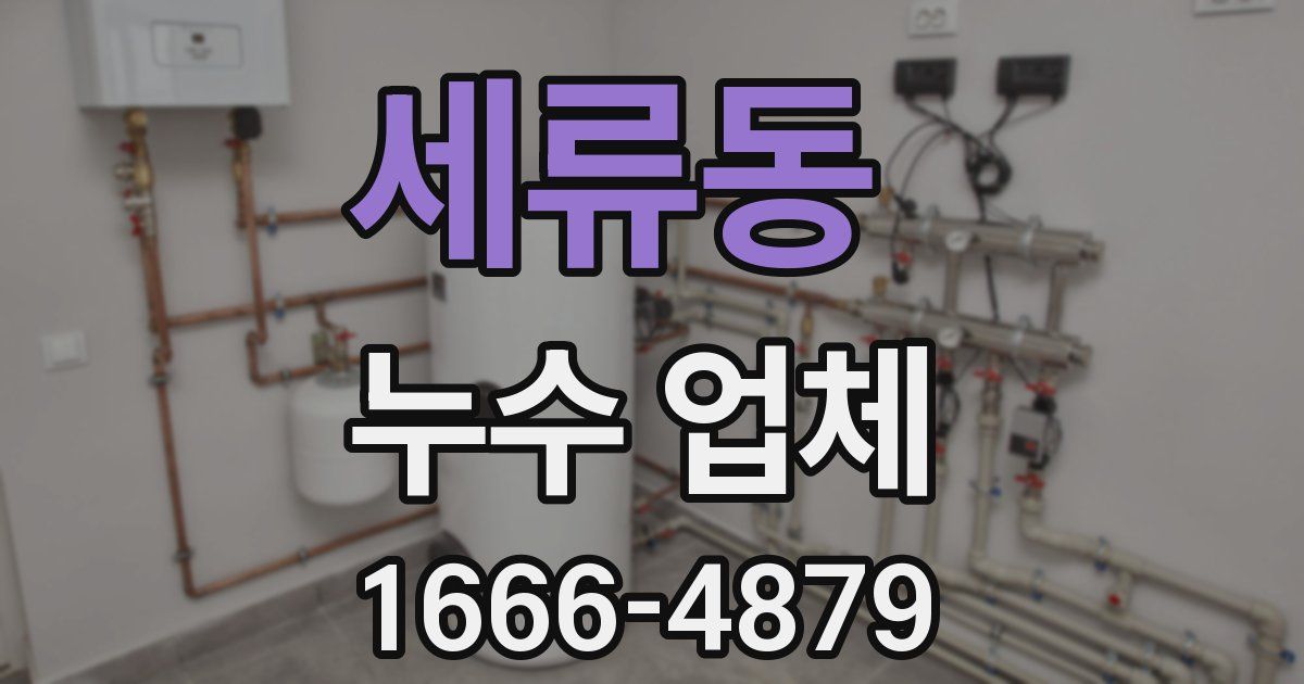 세류동 누수 업체