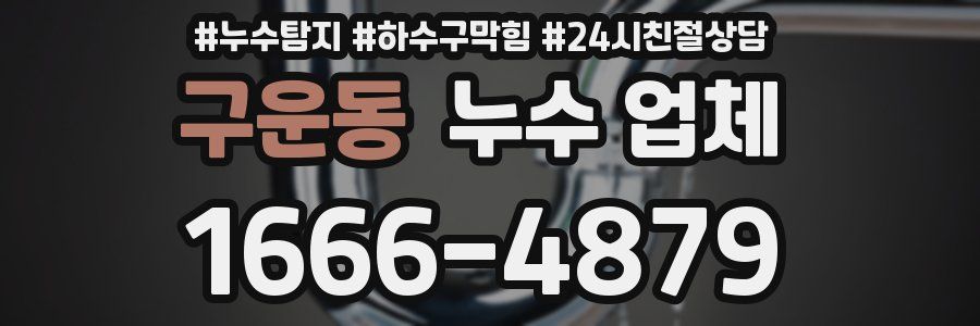 구운동 누수 업체