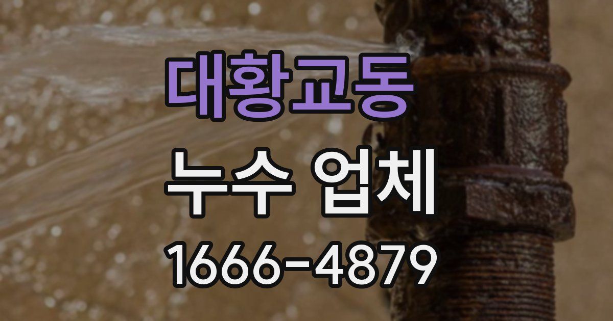 대황교동 누수 업체