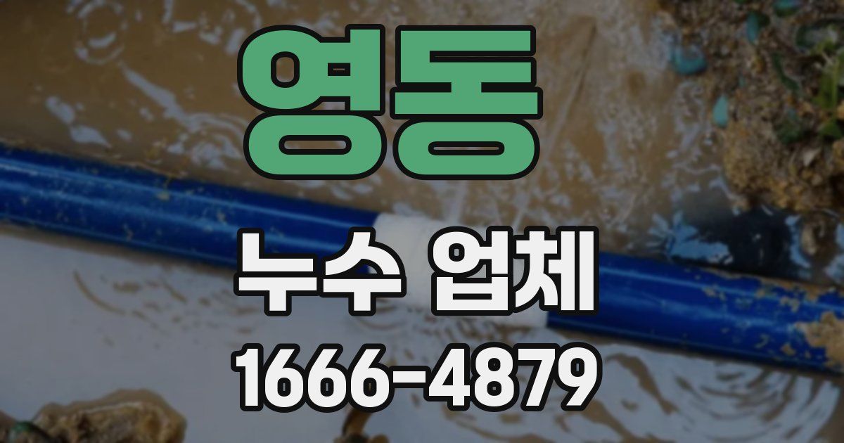 영동 누수 업체