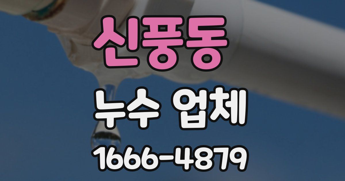 신풍동 누수 업체