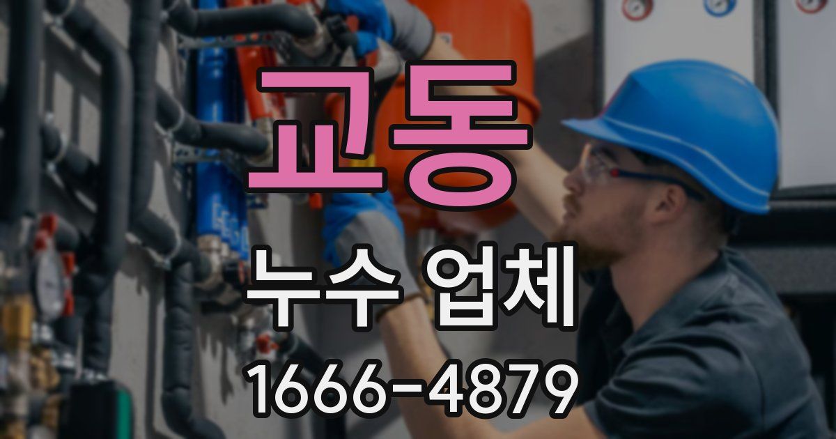 교동 누수 업체