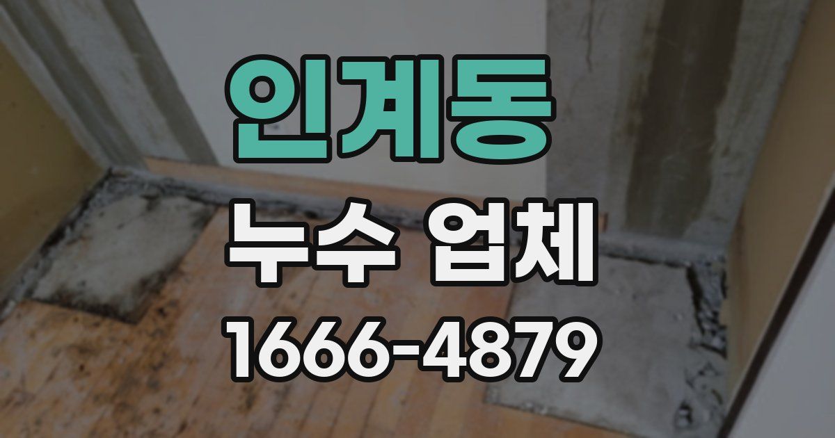인계동 누수 업체