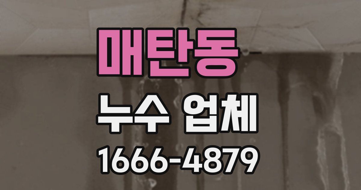매탄동 누수 업체