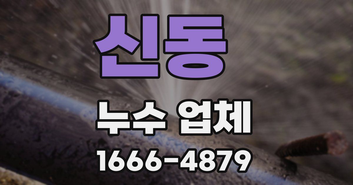 신동 누수 업체