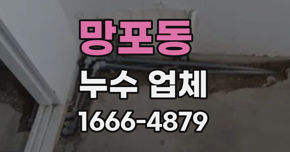 망포동 누수 업체