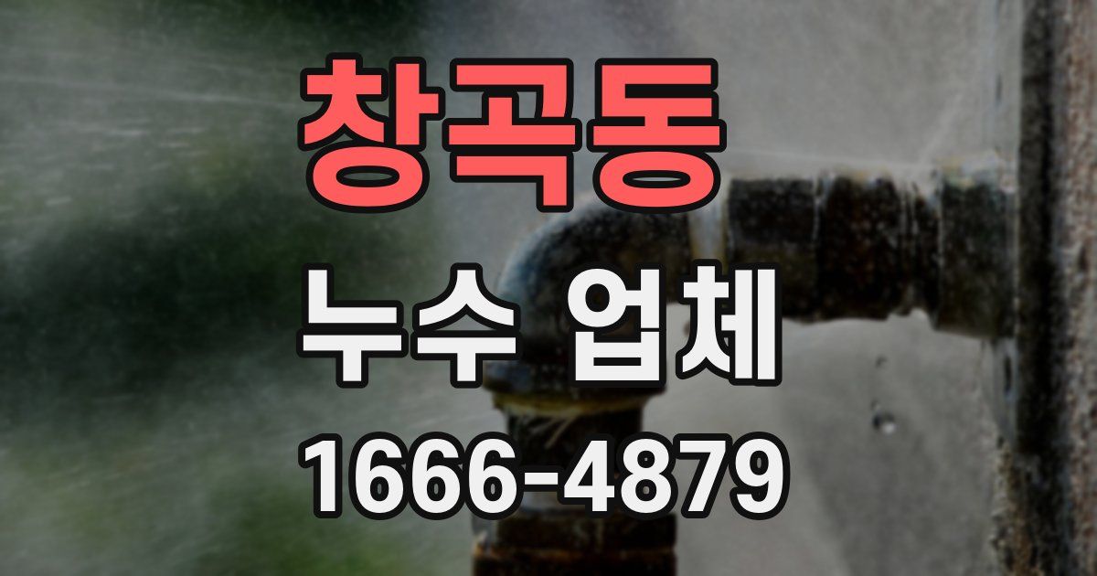 창곡동 누수 업체